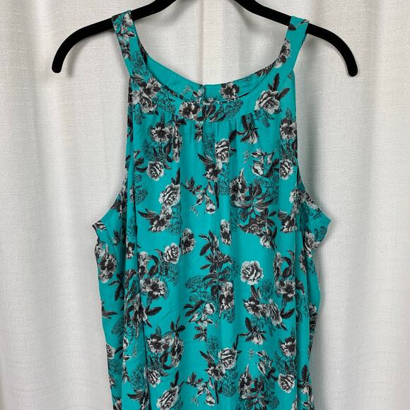 Torrid Teal Green Floral Cami Tank Sz.2 - Picture 4 of 11
